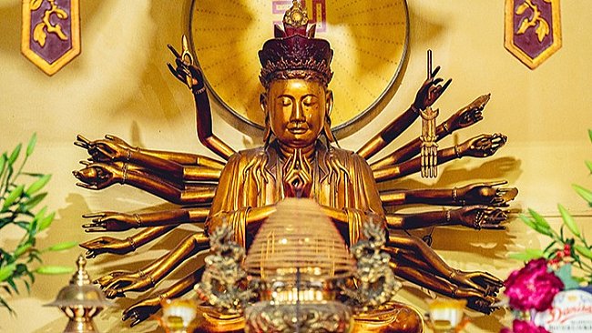 Maitreya Buddha statue at Diskit Monastery