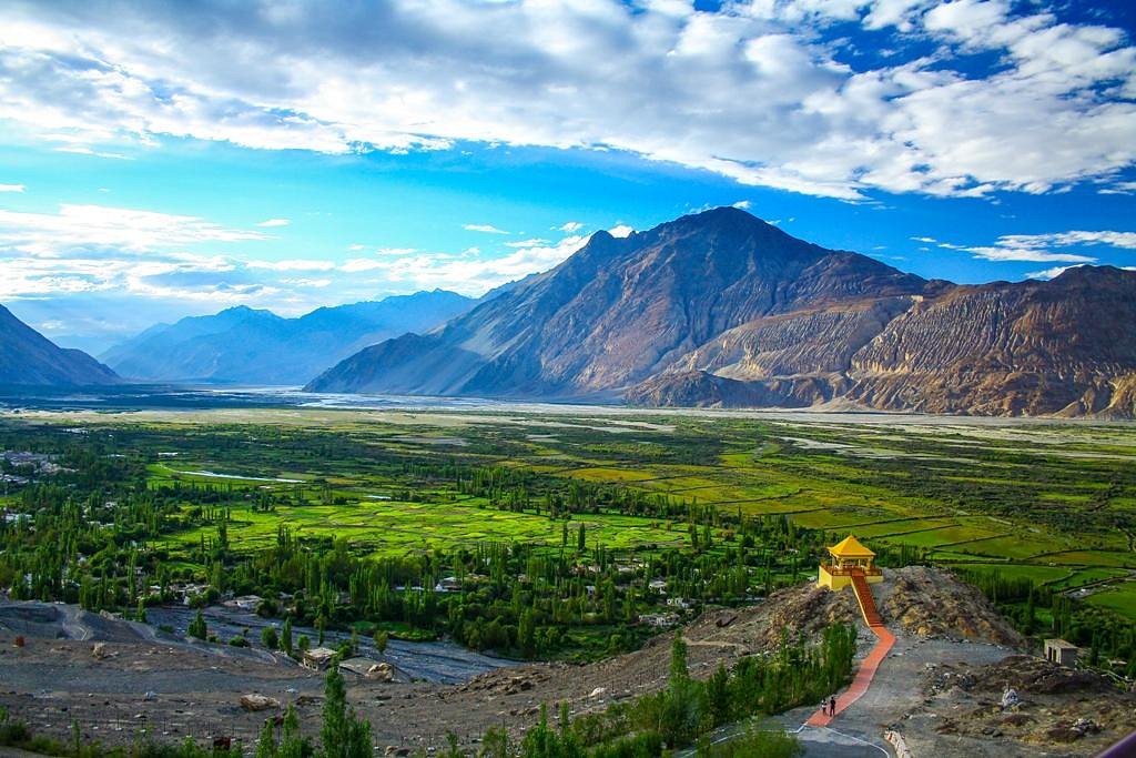 View of Nubra Valley from Diskit Monastery