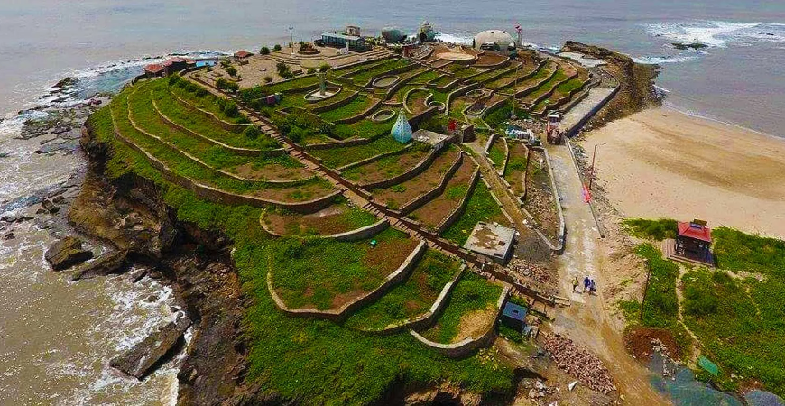 Suggested beach and heritage route loop in Diu