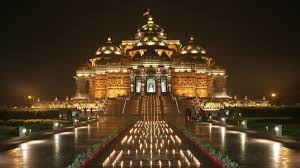 Temple decoration during Diwali in Delhi
