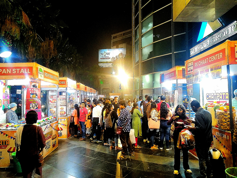 Festival food street during Durga Puja Kolkata