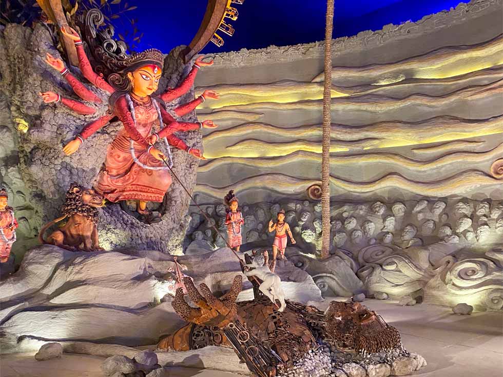 Theme Durga Puja pandal in Kolkata