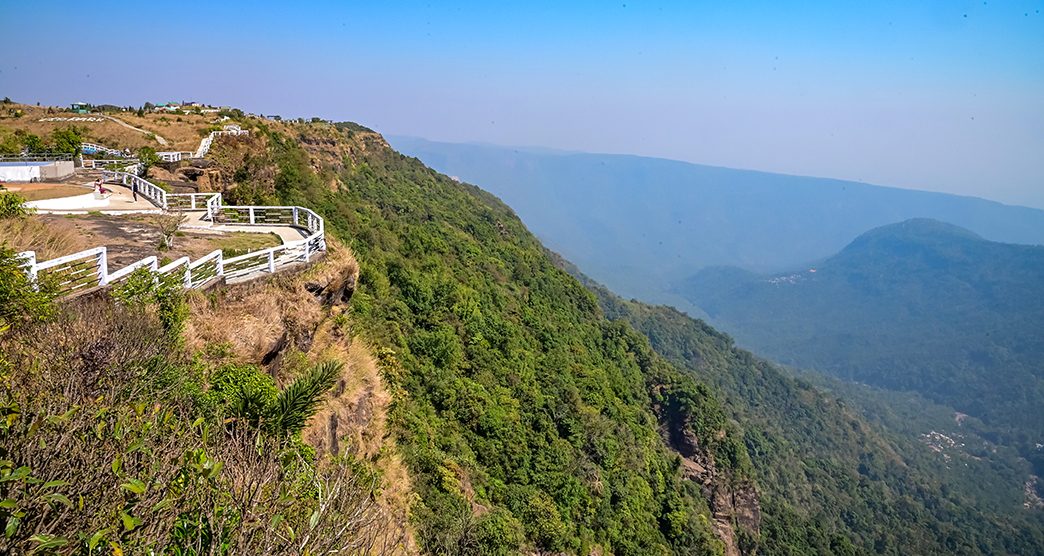 Panoramic viewpoint at Eco Park Meghalaya overlooking the hills