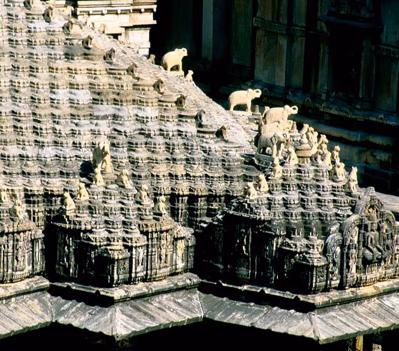 Intricate Carvings at Eklingji Temple