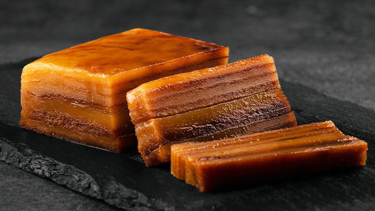 Traditional Goan dessert Bebinca plated for serving