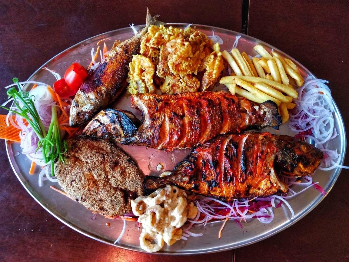 Fresh seafood platter served at a Goa coastal restaurant