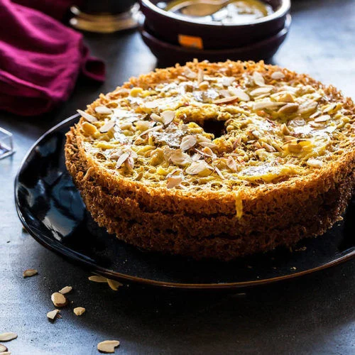 Ghevar - Traditional Rajasthani sweet disc