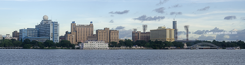 Panoramic view of Kolkata skyline with iconic landmarks