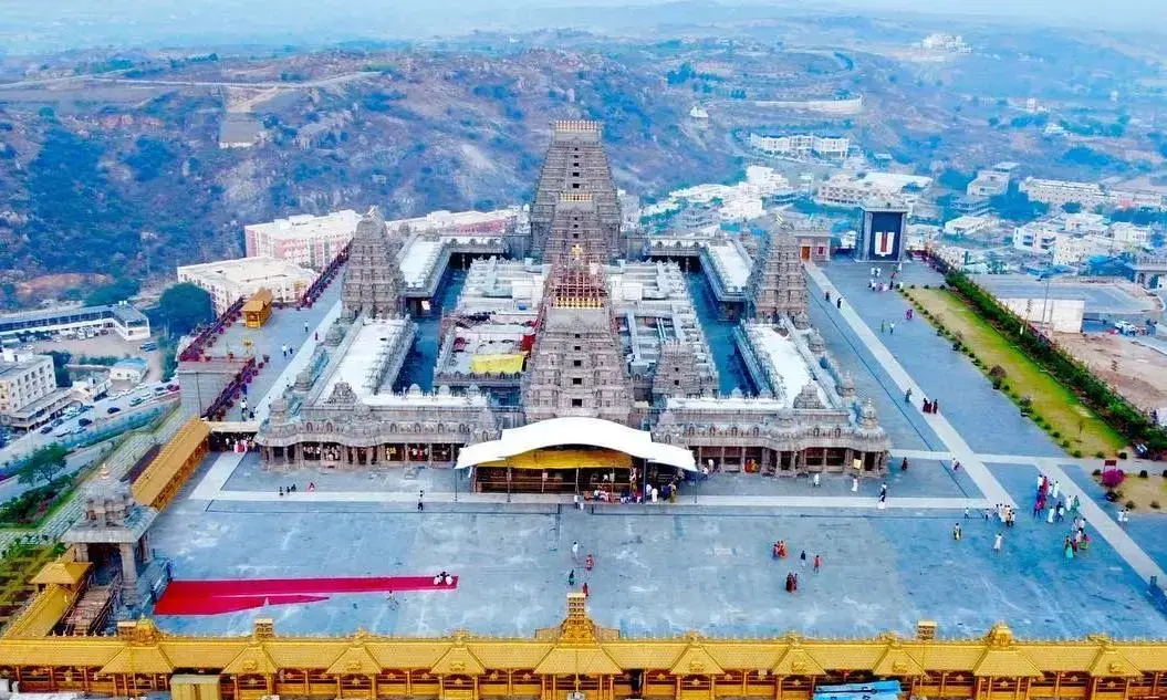 Yadadri temple day route planning map from Hyderabad