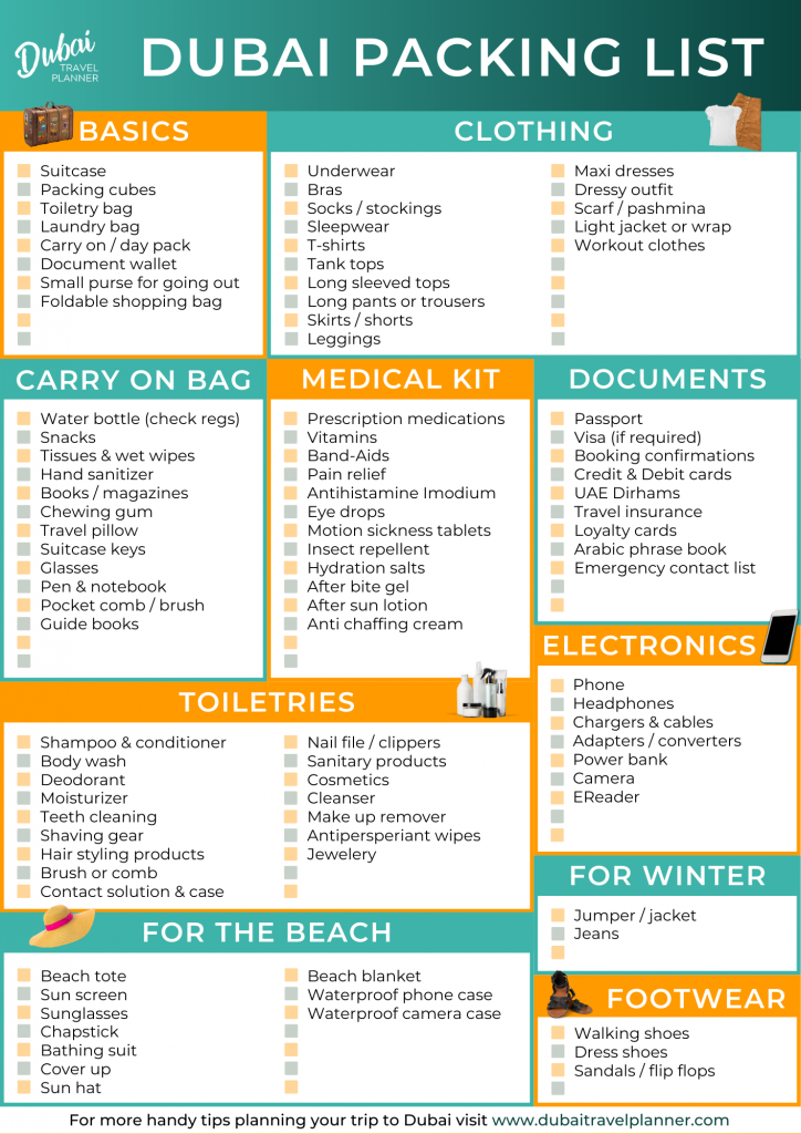 Dubai trip planner with valid dates