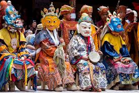 Hemis Festival Ladakh - Buddhist monks performing cham dance