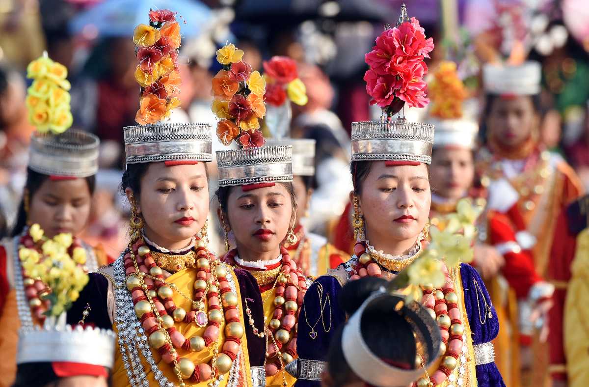 Traditional Khasi Garo and Jaintia festival attire