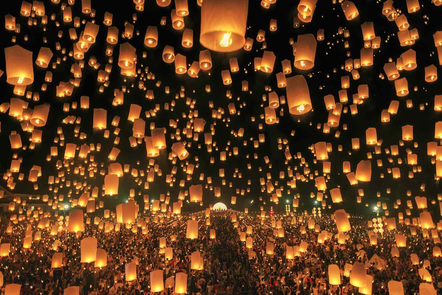 Loy Krathong floating baskets in Thailand