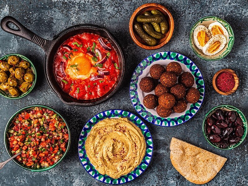 Traditional Emirati food spread with various dishes