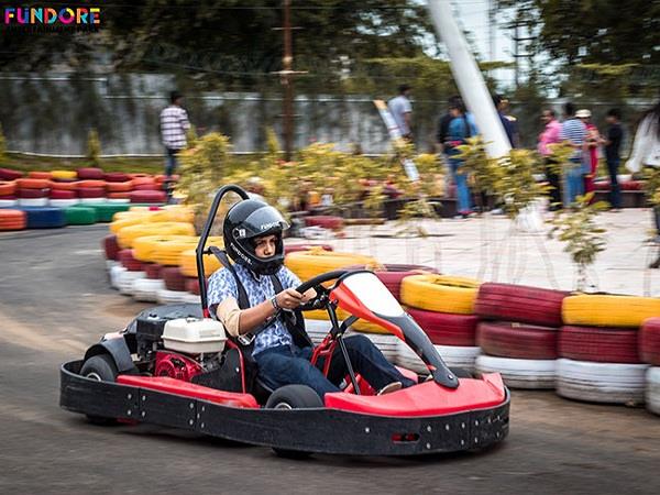 Go karting and team adventure activities at Fundore Indore