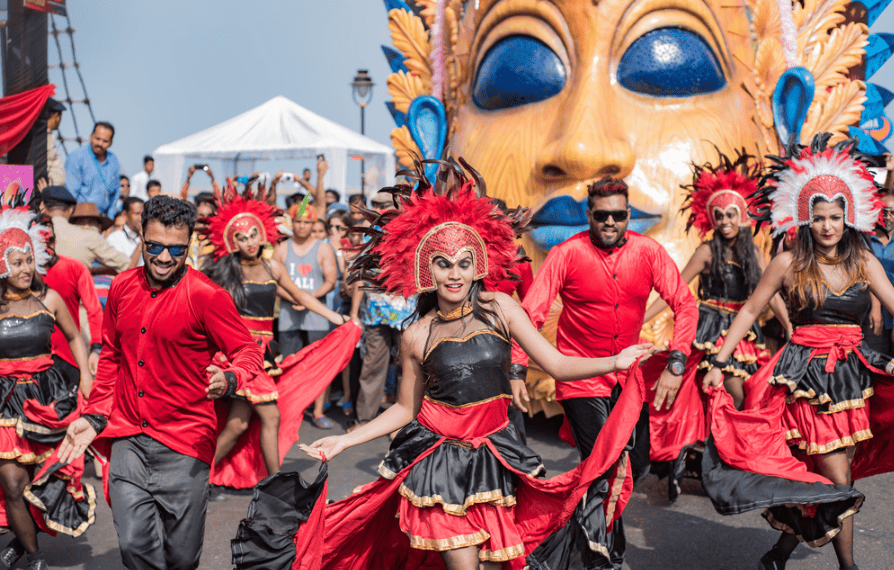 Red and Black Dance finale at Goa Carnival