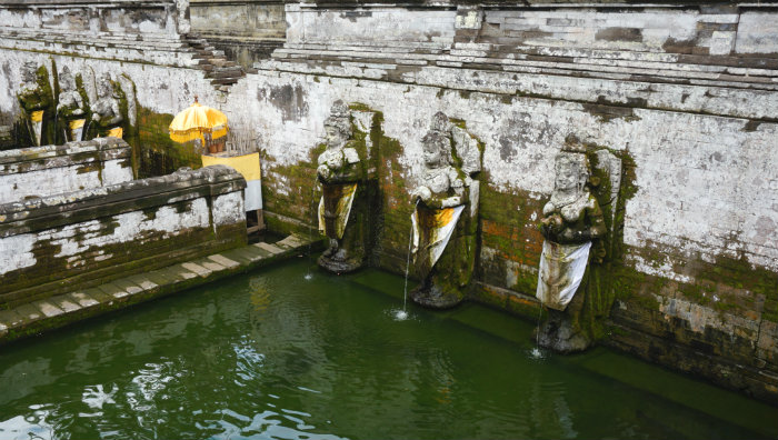 Historic bathing pools at Goa Gajah Temple Bali