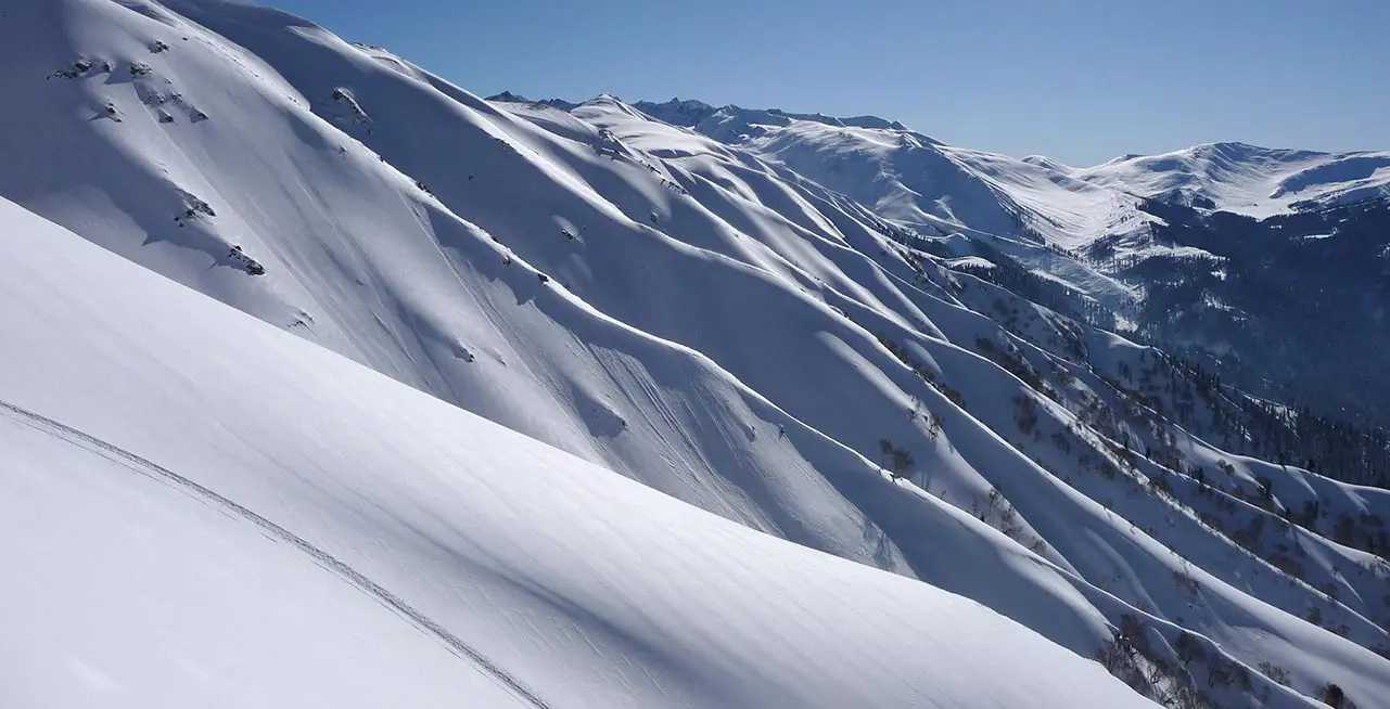 Ski slope and snow activity zone in Gulmarg
