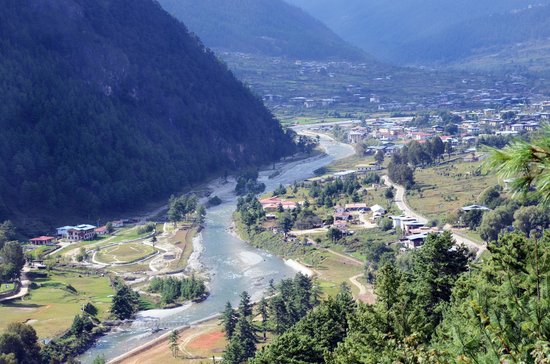 Panoramic view of Haa Valley Bhutan with mountains