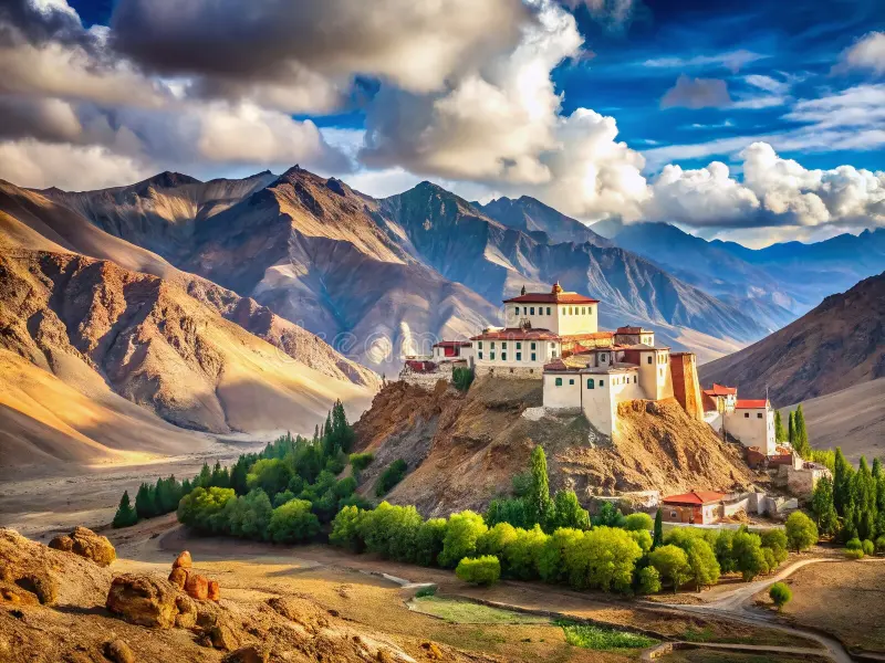 Hanle Monastery Panorama Ladakh