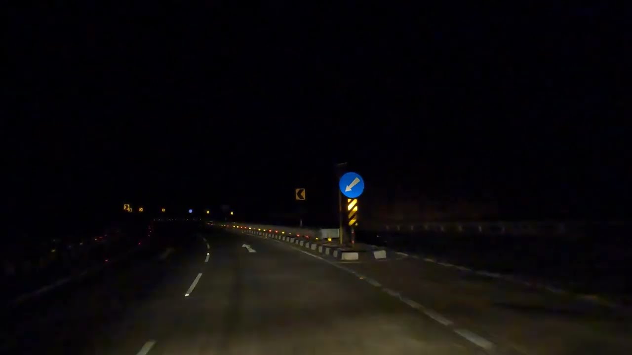 Night road in Goa associated with local haunted highway legends