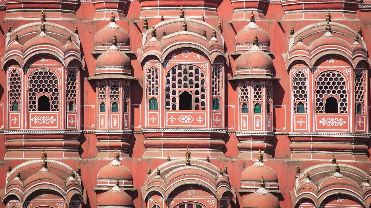 Intricate Architecture Details of Hawa Mahal