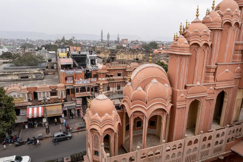 Hawa Mahal Street View Jaipur Old City