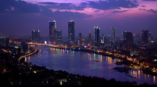 Hyderabad skyline showing old and new city contrast