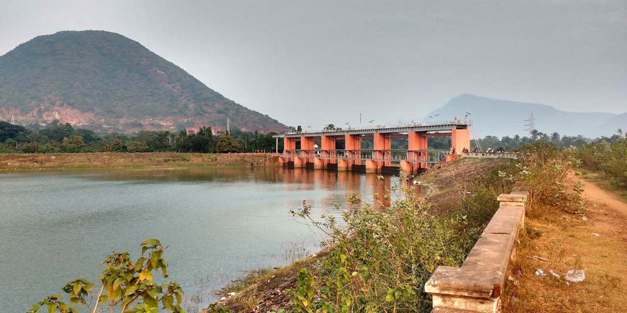 Peaceful reservoir near Visakhapatnam