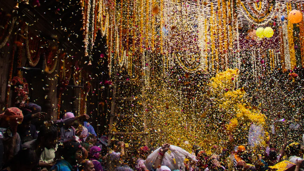 Phoolon ki Holi celebration in Vrindavan