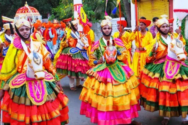 Traditional Goan folk dance performance during Holi