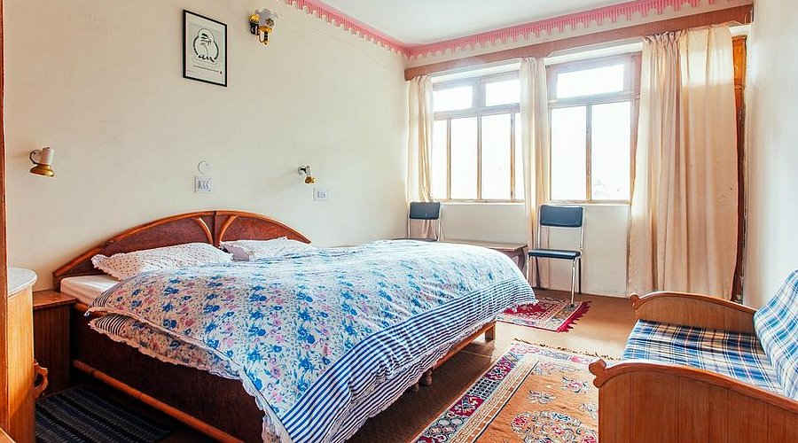 Warm and insulated room setup in a Kaza homestay