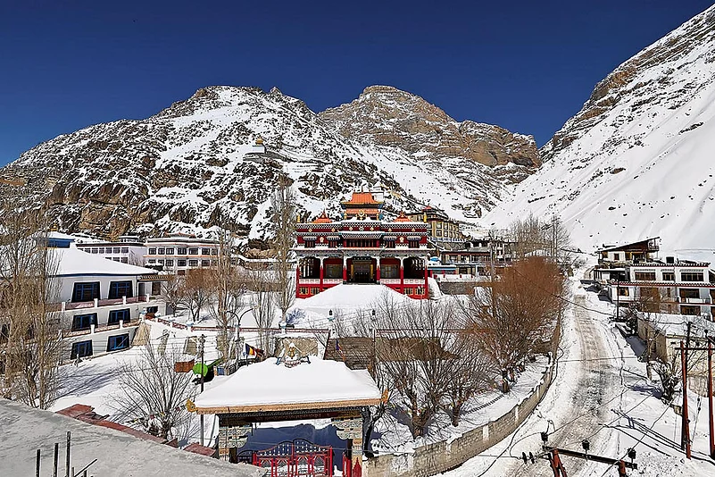 Traditional mud house homestay in Spiti Valley village