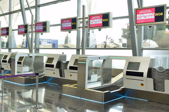 Airport check-in counter