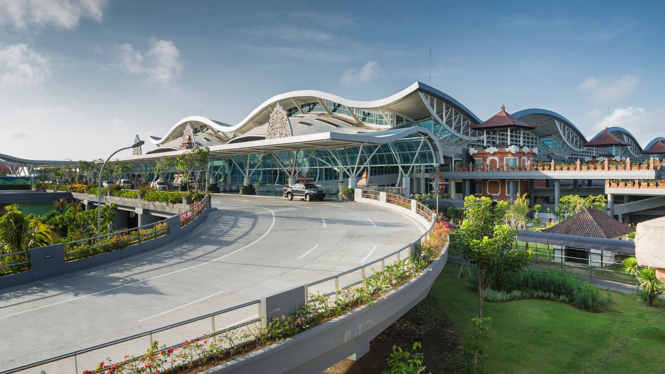 Arrivals area and transfer options at Ngurah Rai Airport Bali