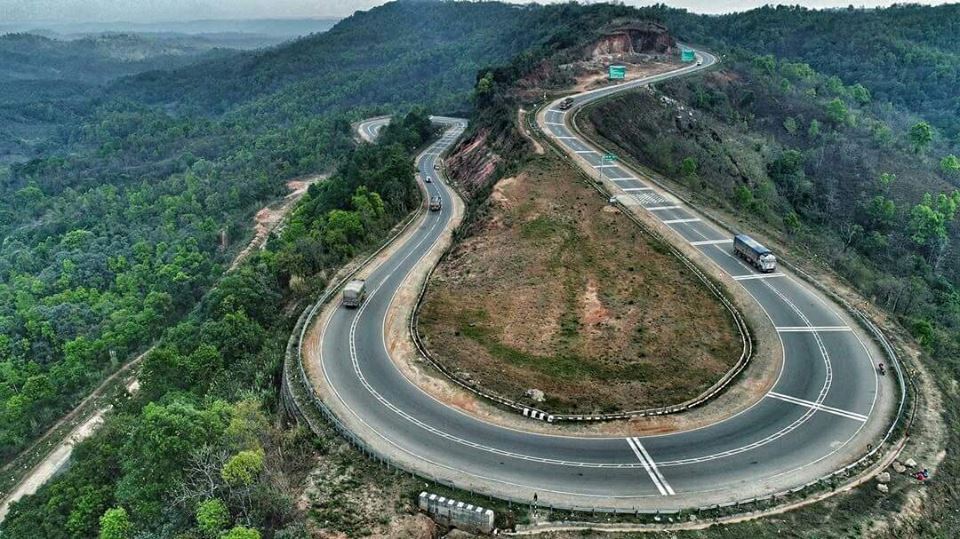 Scenic road journey to Cherrapunji