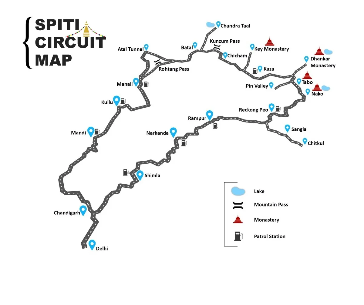 Scenic Shimla to Spiti route through Kinnaur valley