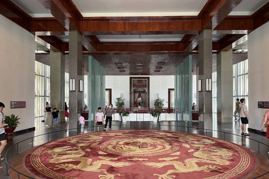 Historic corridor and preserved interiors in Independence Palace