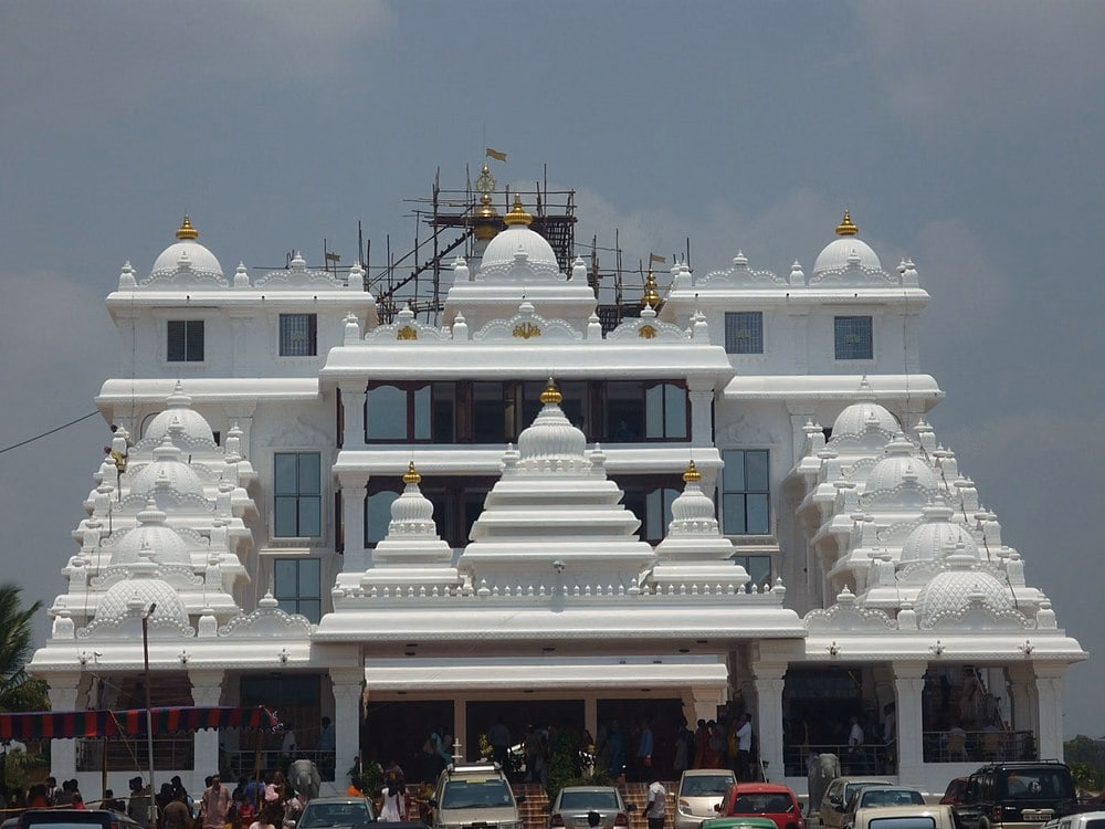 Main entrance view of ISKCON Temple Chennai