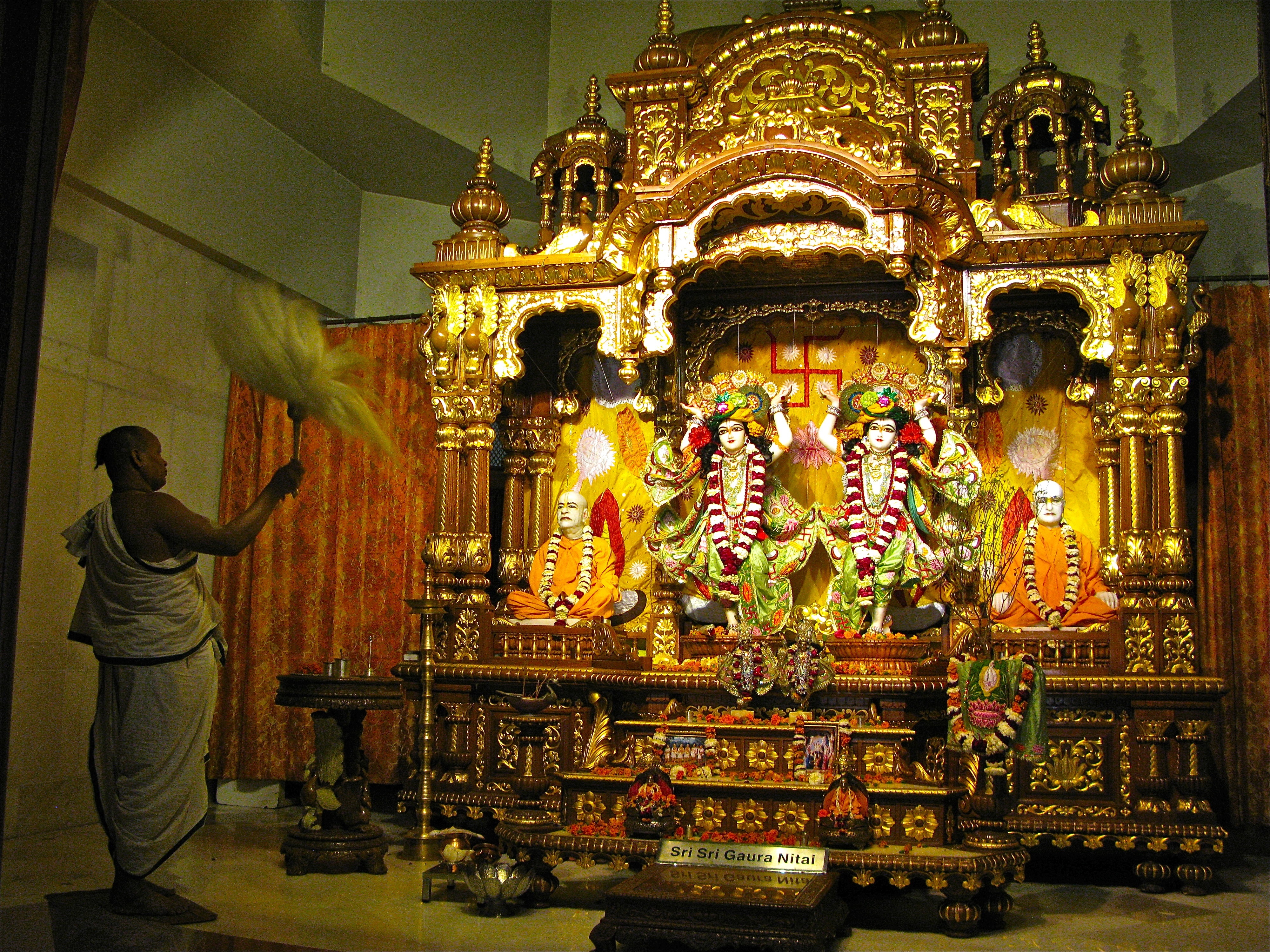 ISKCON Temple Delhi prayer hall interior