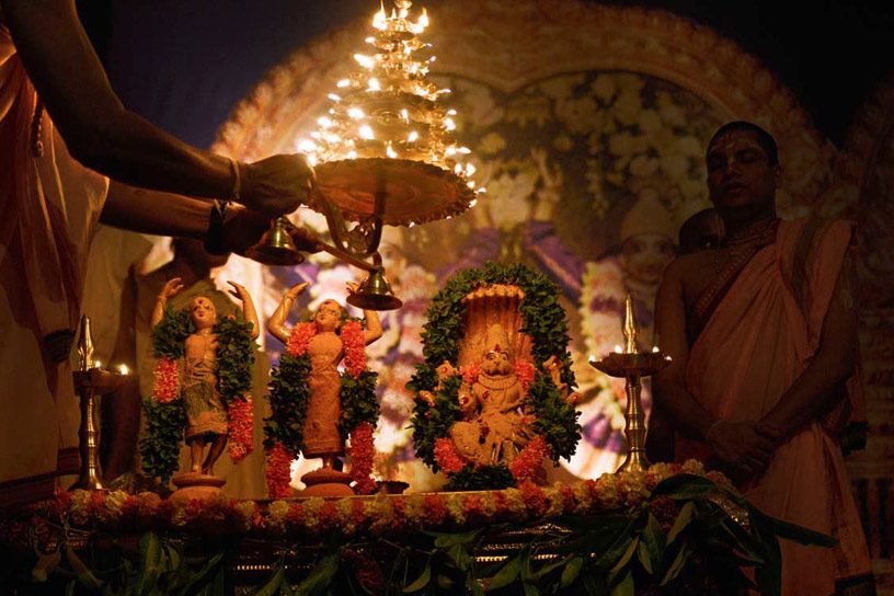 Janmashtami celebrations at temple