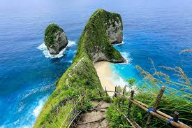 Dramatic cliffs at Nusa Penida island near Bali