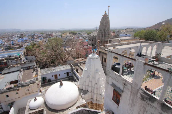 Aerial view of Jagdish Temple and surrounding old city