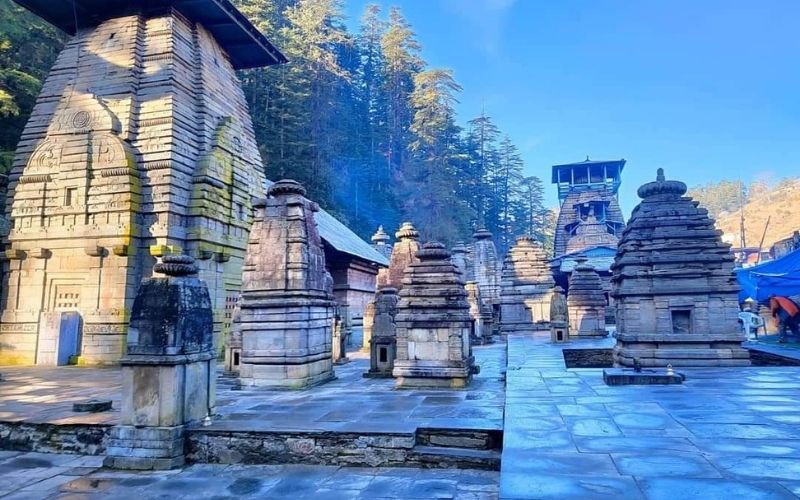 Jageshwar Mahadev Temple with intricate stone carvings