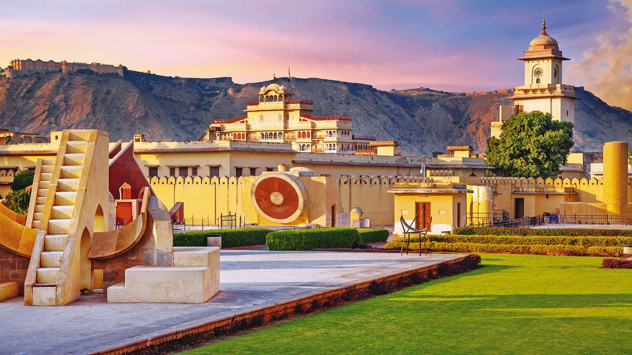 Sunset view at Jantar Mantar Jaipur