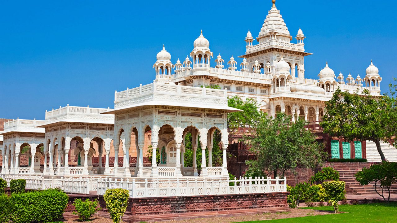 Jaswant Thada white marble cenotaph