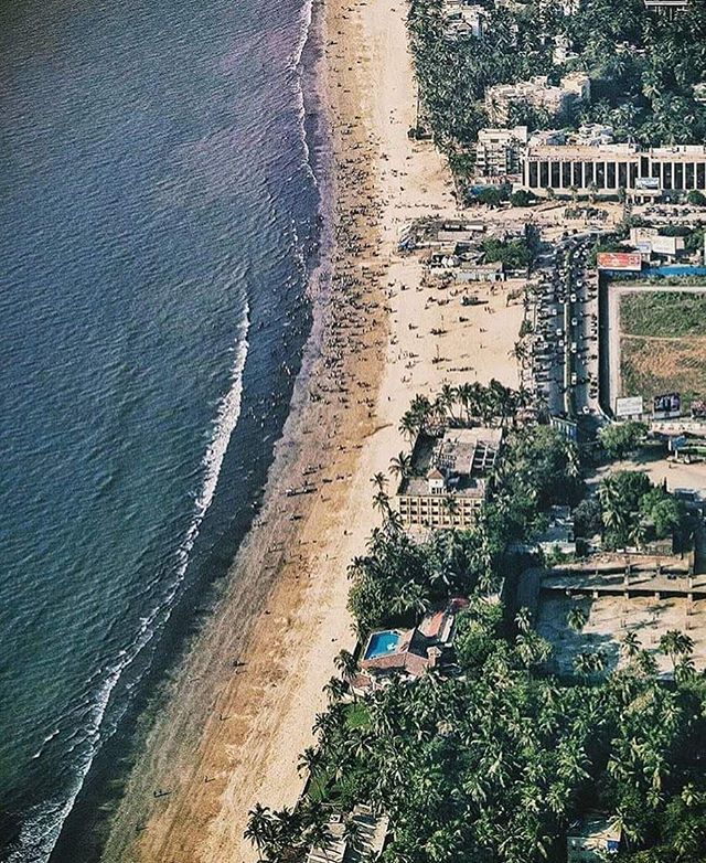 Aerial view of Juhu Chowpatty beach