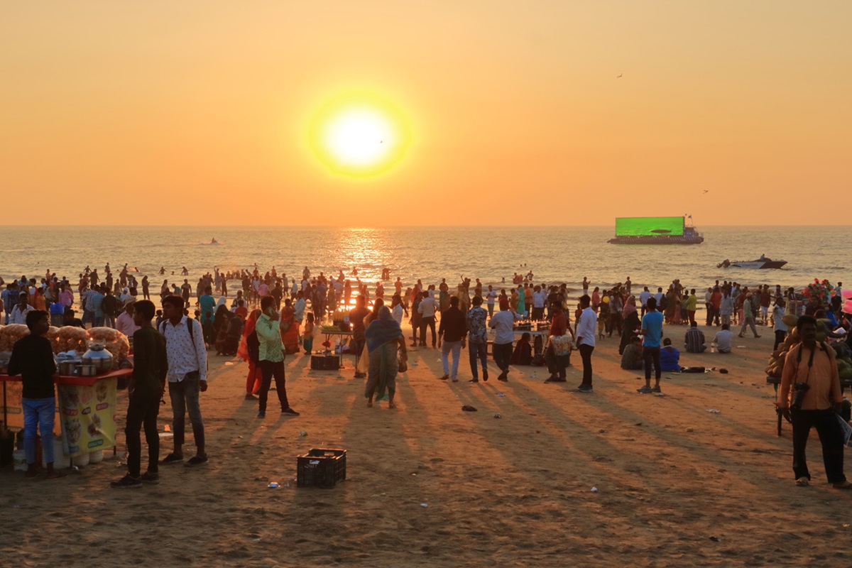 Sunset at Juhu Chowpatty Mumbai