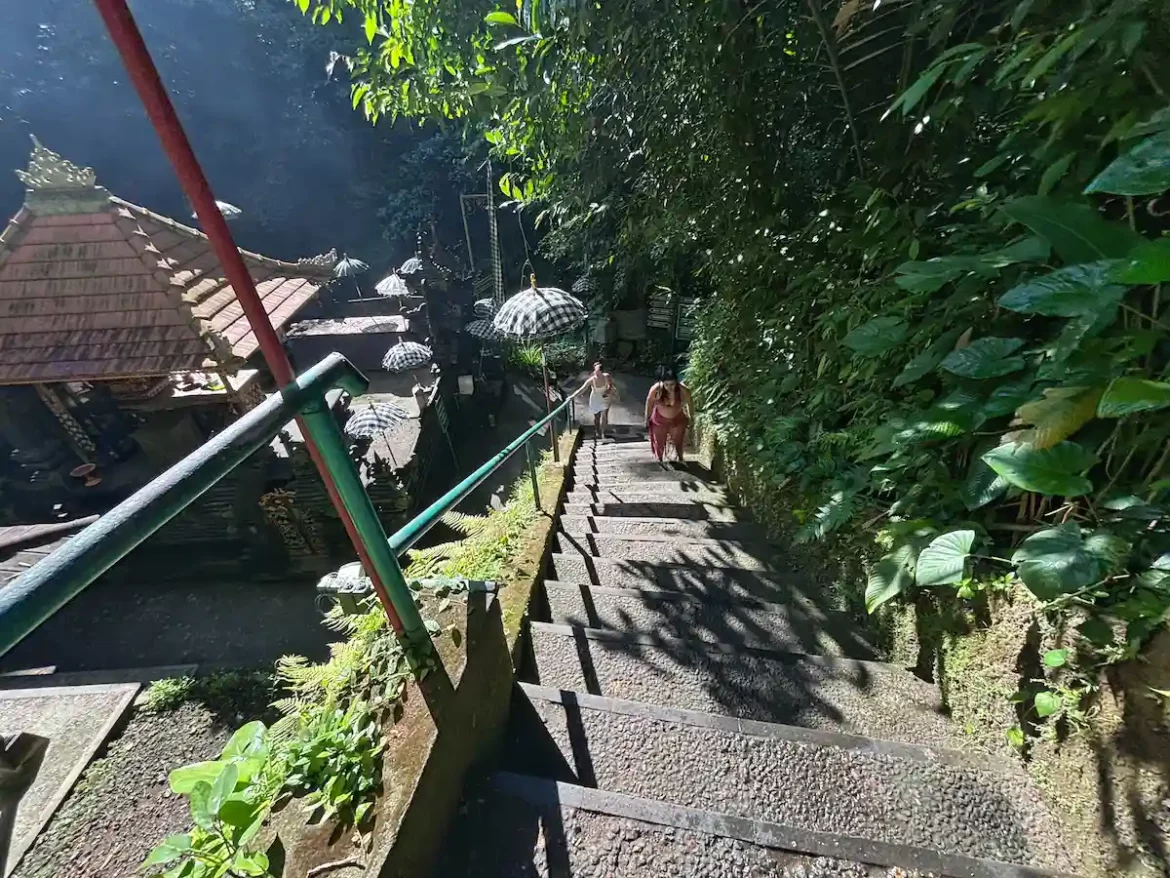 Stepped rock formation at Kanto Lampo Waterfall
