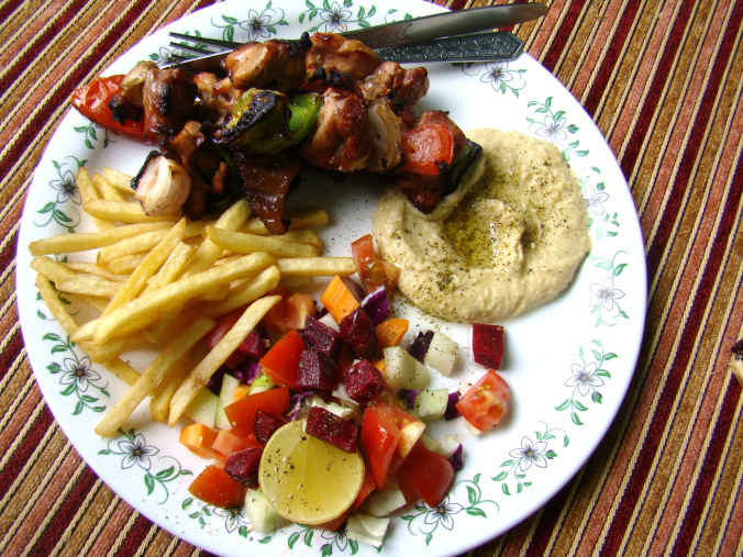 Israeli food in Kasol cafe